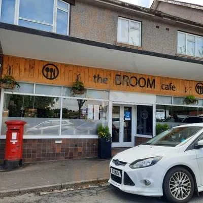 The Broom Café frontage with its name on the sign